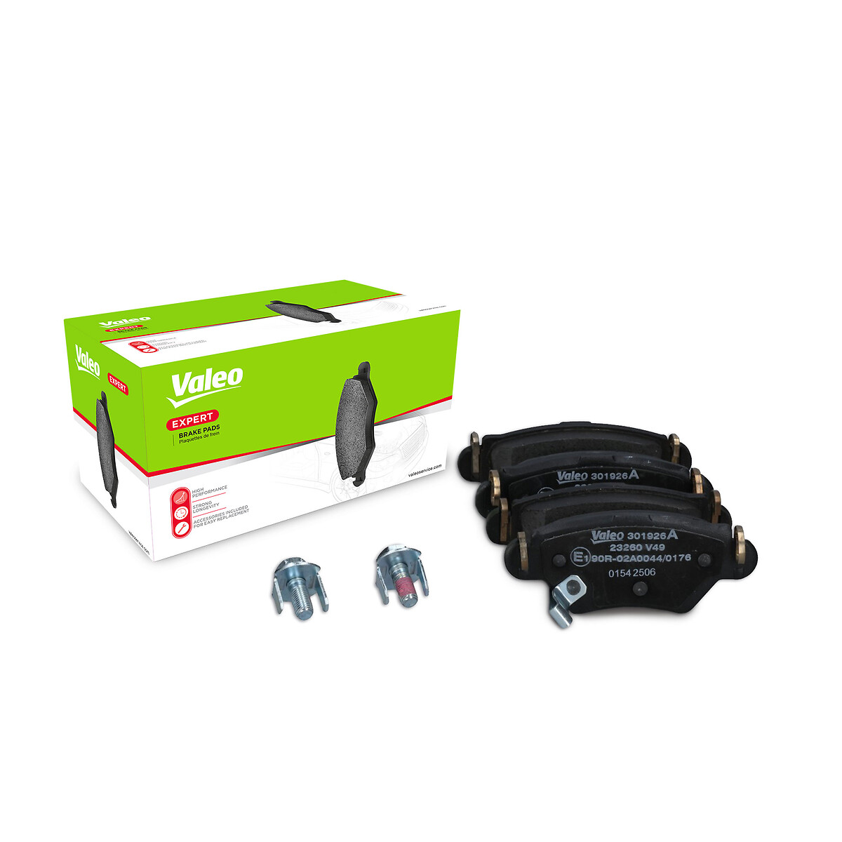 Jeu de 4 plaquettes de frein VALEO ref. 301926A